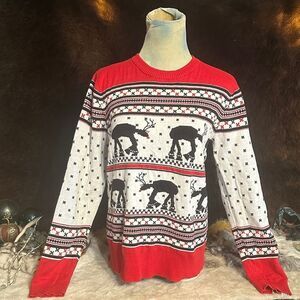 Star Wars Red and White Christmas Sweater S (5165)
